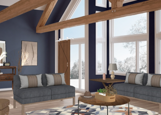 Living room style Design Rendering