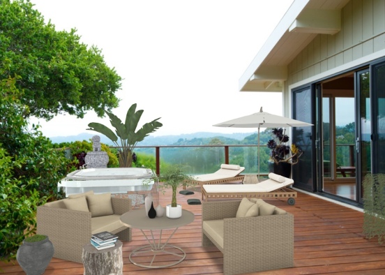 Terrasse tropicale  Design Rendering