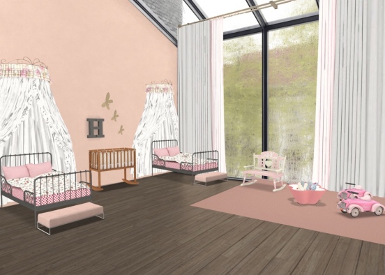 girls bedroom ❤️❤️❤️ Design Rendering