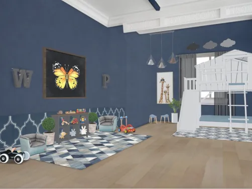 blue kids  room