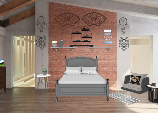 Cool bedroom  Design Rendering