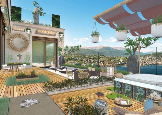 Near the nature in my rooftop 🌞🎍🌴 Design Rendering