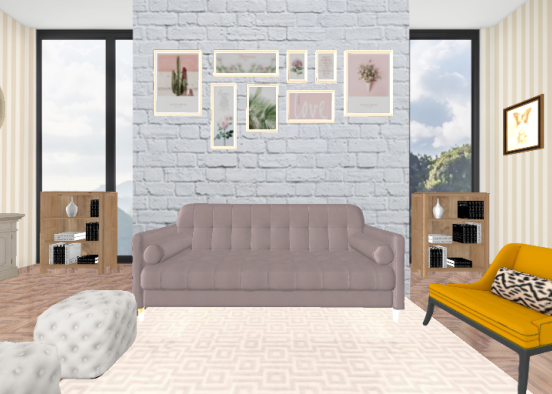 Bold living room Design Rendering