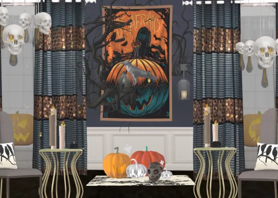 Halloween 🎃 seating area Design Rendering