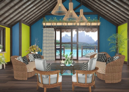 tropical home!  Design Rendering