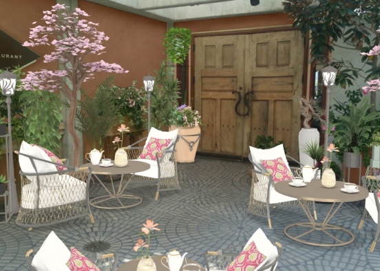 coffee shop and restaurant outdoor design! Design Rendering