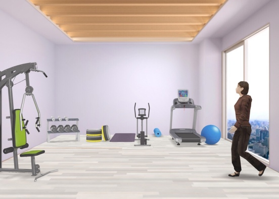 My gym workout space Design Rendering