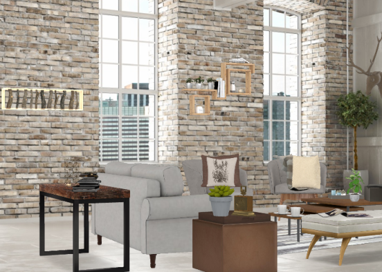 Comfy living room Design Rendering