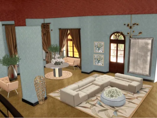 sala colores pastel