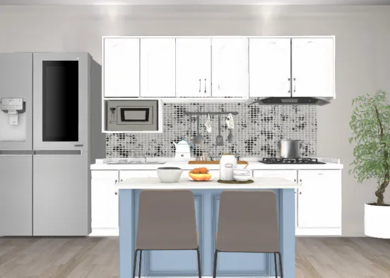 Apartment kitchen  Design Rendering