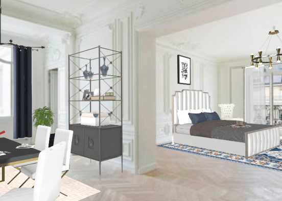 Paris Balcony Apartment  Design Rendering