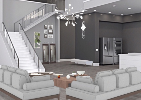 Six Seater Living Room  Design Rendering