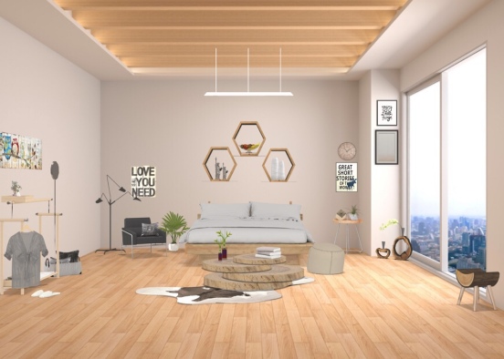 Accent Bedroom Design Rendering