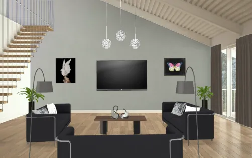 Sala de estar minimalista