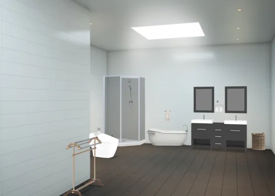 Minimalistic Dome Bathroom  Design Rendering