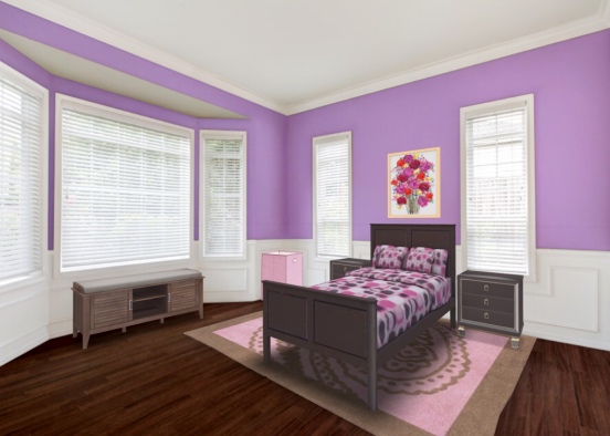 A bedroom for girls! Design Rendering