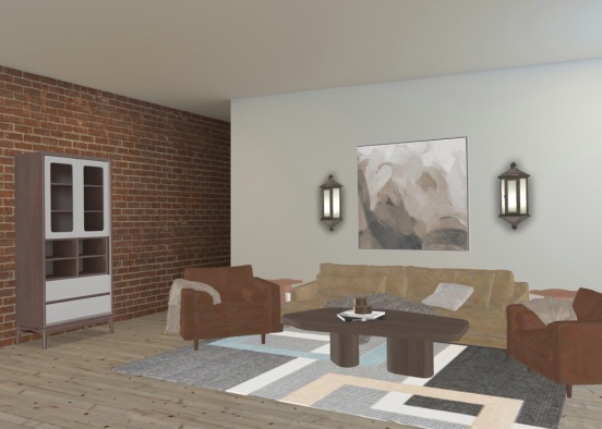 living room design  Design Rendering