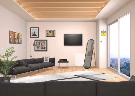 V’s living room Design Rendering