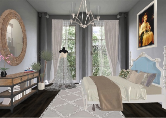 Modern Day Royal Bedroom Design Rendering