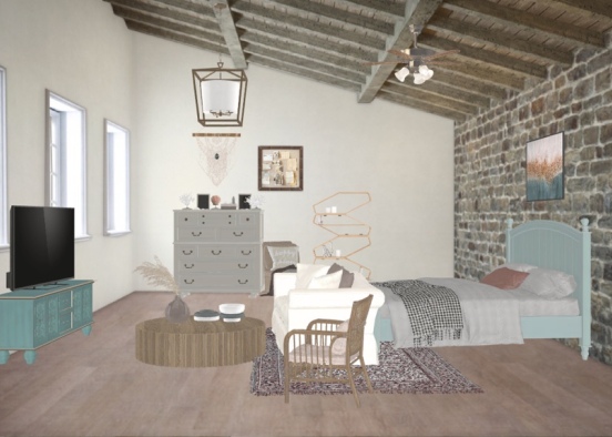 Mediterranean style bedroom Design Rendering
