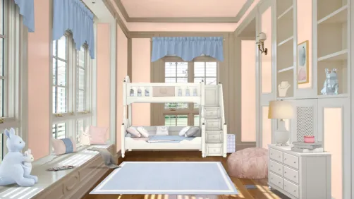 pink and blue kids room