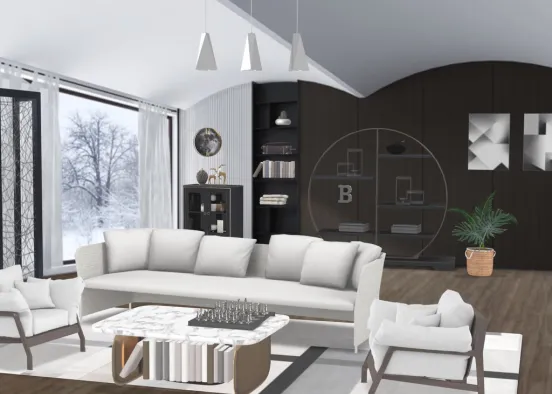 modern living room (2020) Design Rendering