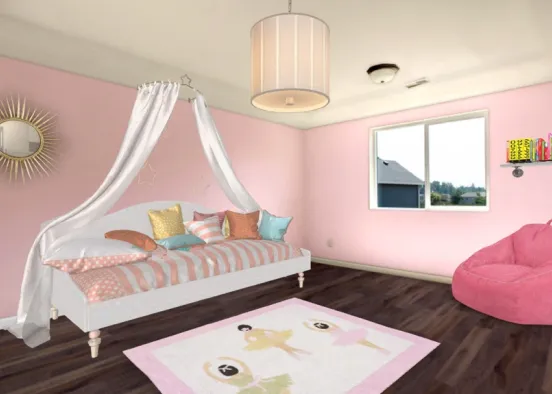 a room fit for a princess Design Rendering