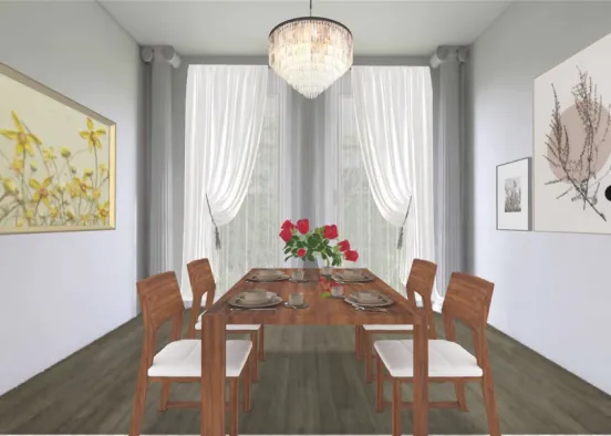 the artistic dining room! Design Rendering