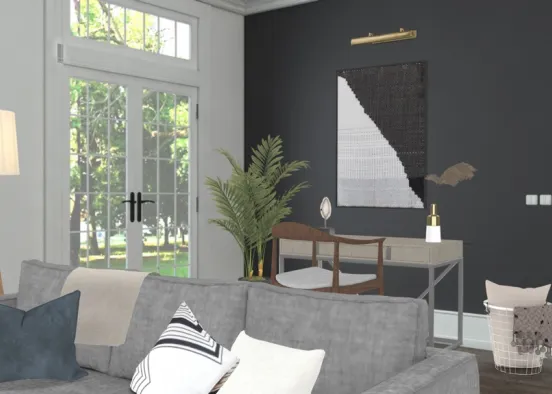 corner living room #moody #livingroom Design Rendering