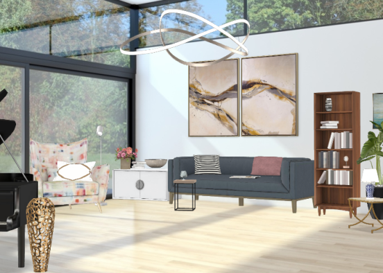 Colored livingroom Design Rendering