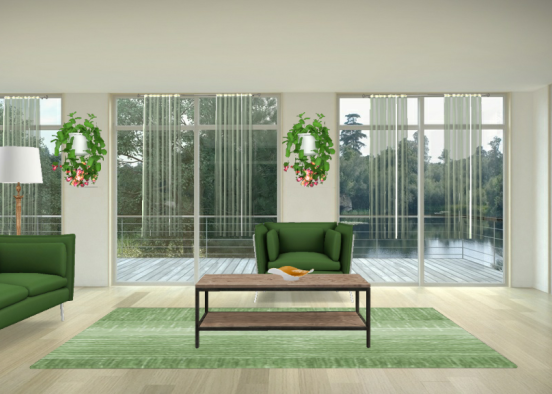 Living room spaces Design Rendering