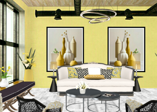 Morandi  Living Room😉 Design Rendering