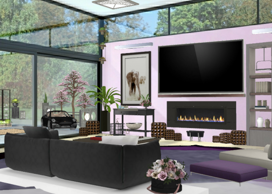 In Living Purple Design Rendering