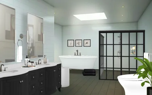 Black bathroom