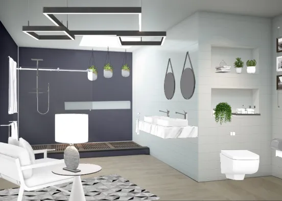 Bathroom Greys Design Rendering