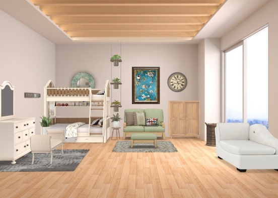 New York Penthouse Guest Room Design Rendering