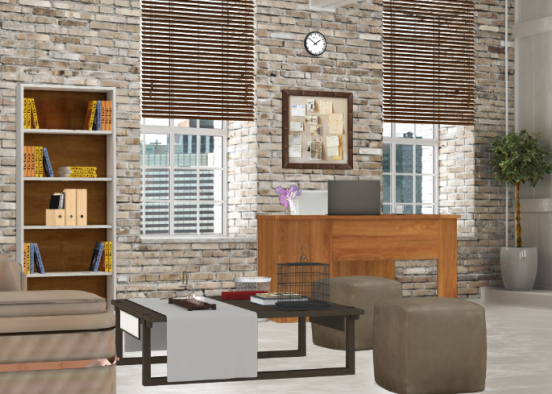 Styled office Design Rendering