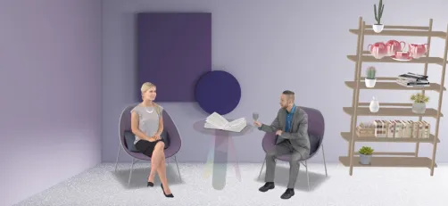 Purple Conversation Room