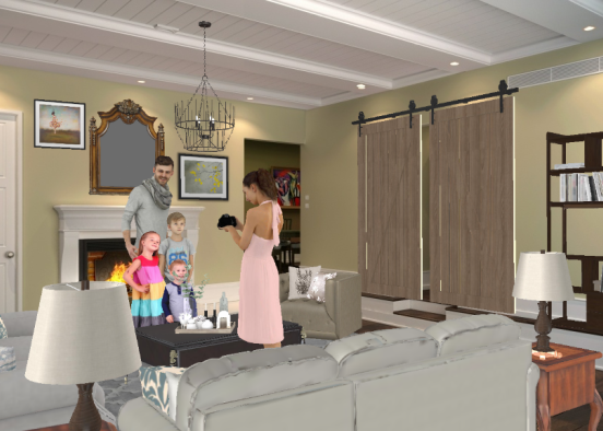fathers day living room Design Rendering