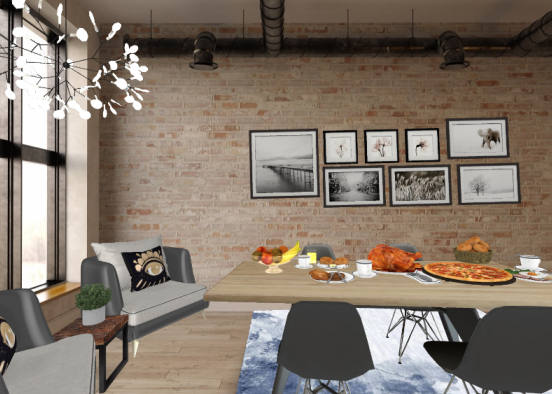 Dining Room: Thanksgiving Design Rendering