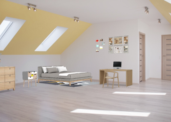 Tennage bedroom Design Rendering