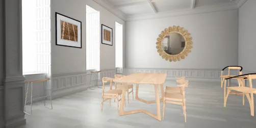 Wood dining room