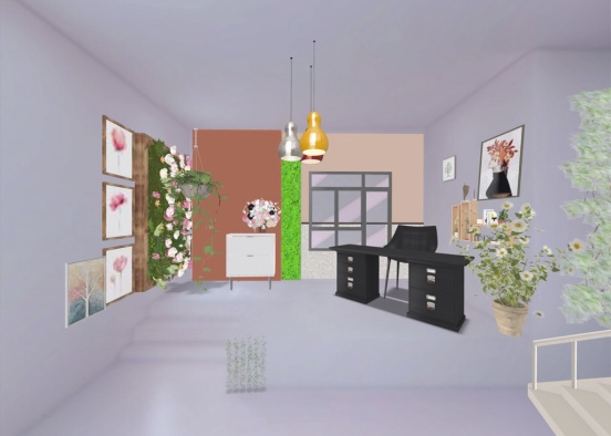 flowers rooms  or chambre fleuries Design Rendering