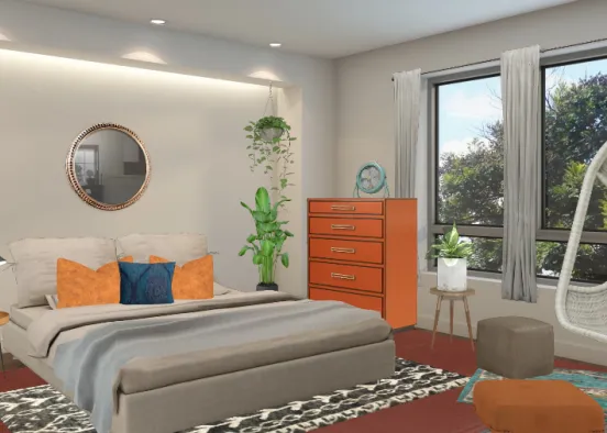 Etnic bedroom Design Rendering