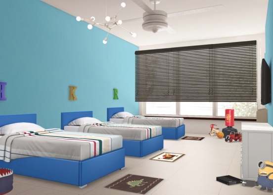 Boys bedroom Design Rendering