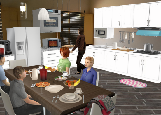 Modular  kitchen set  Design Rendering