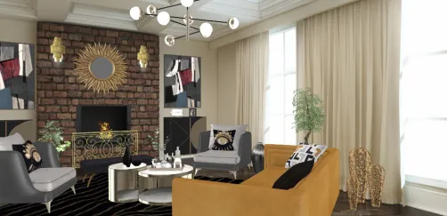 ArtDeco livingroom design 