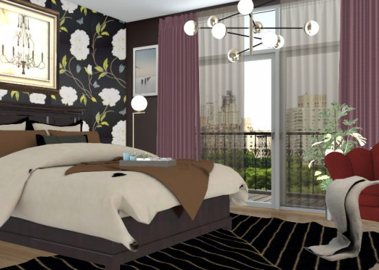 ArtDeco Bedroom Design Rendering