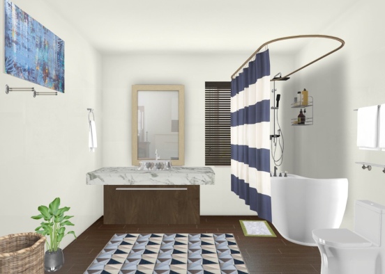 guest bathroom Design Rendering