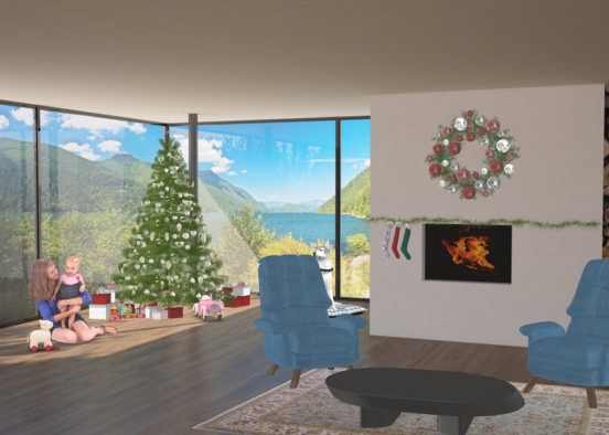 A Christmas scene decor Design Rendering